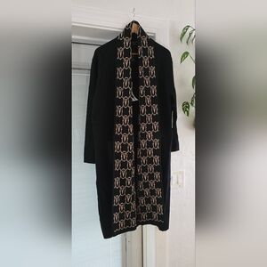 NWT Vertigo Paris Black Women's Long Duster Cardigan Sweater XL